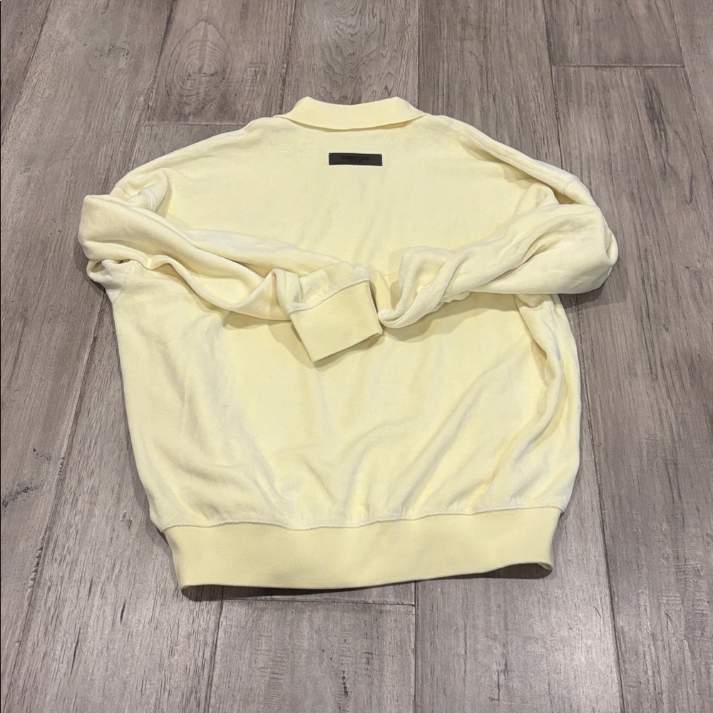 Essentials Light Yellow Collared Sweatshirt - Picture 4 of 5